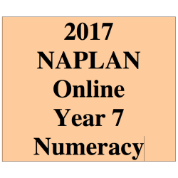 2017 Y7 Numeracy - Online